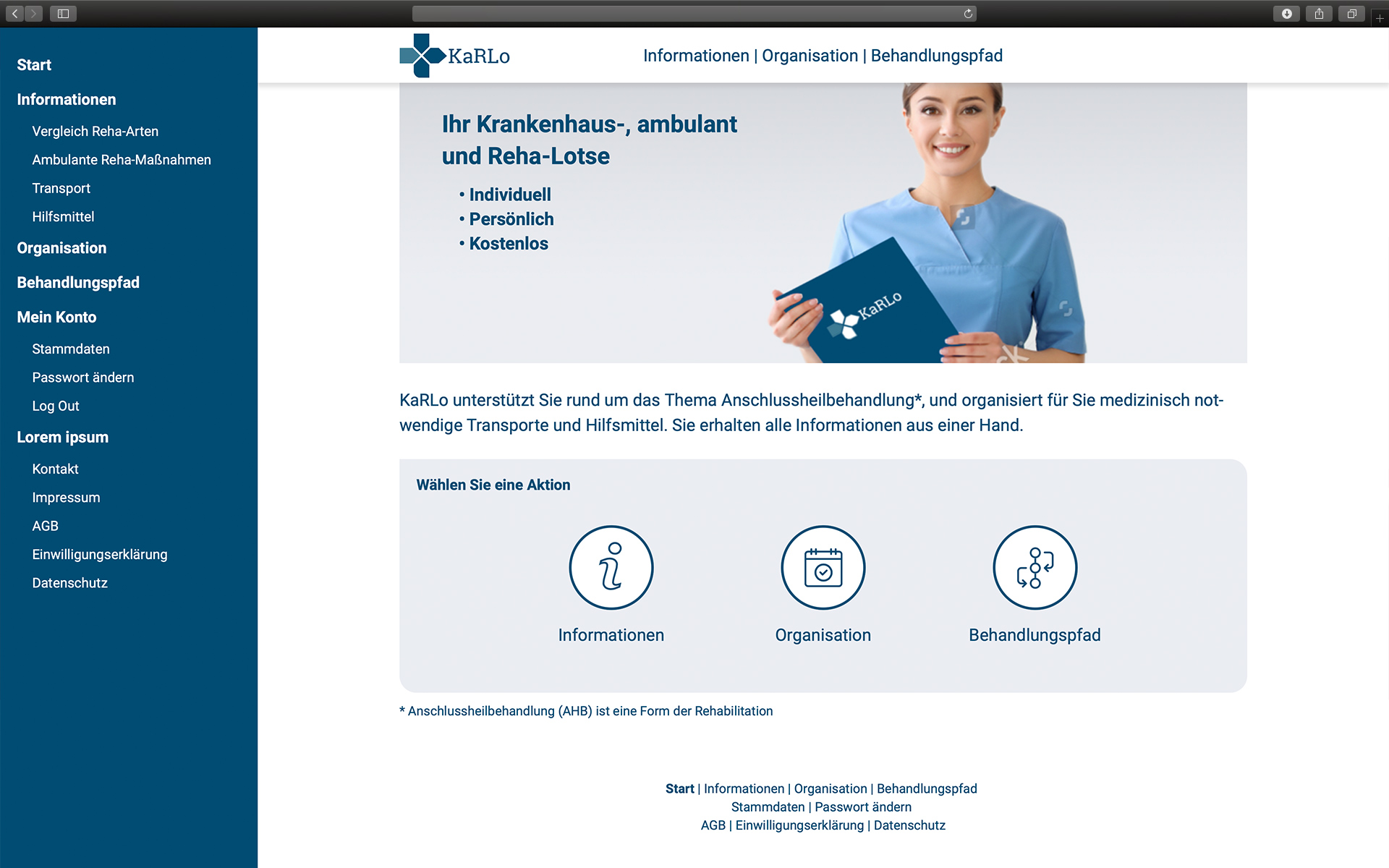 KaRLo Versicherung-Leistungsportal | Web App