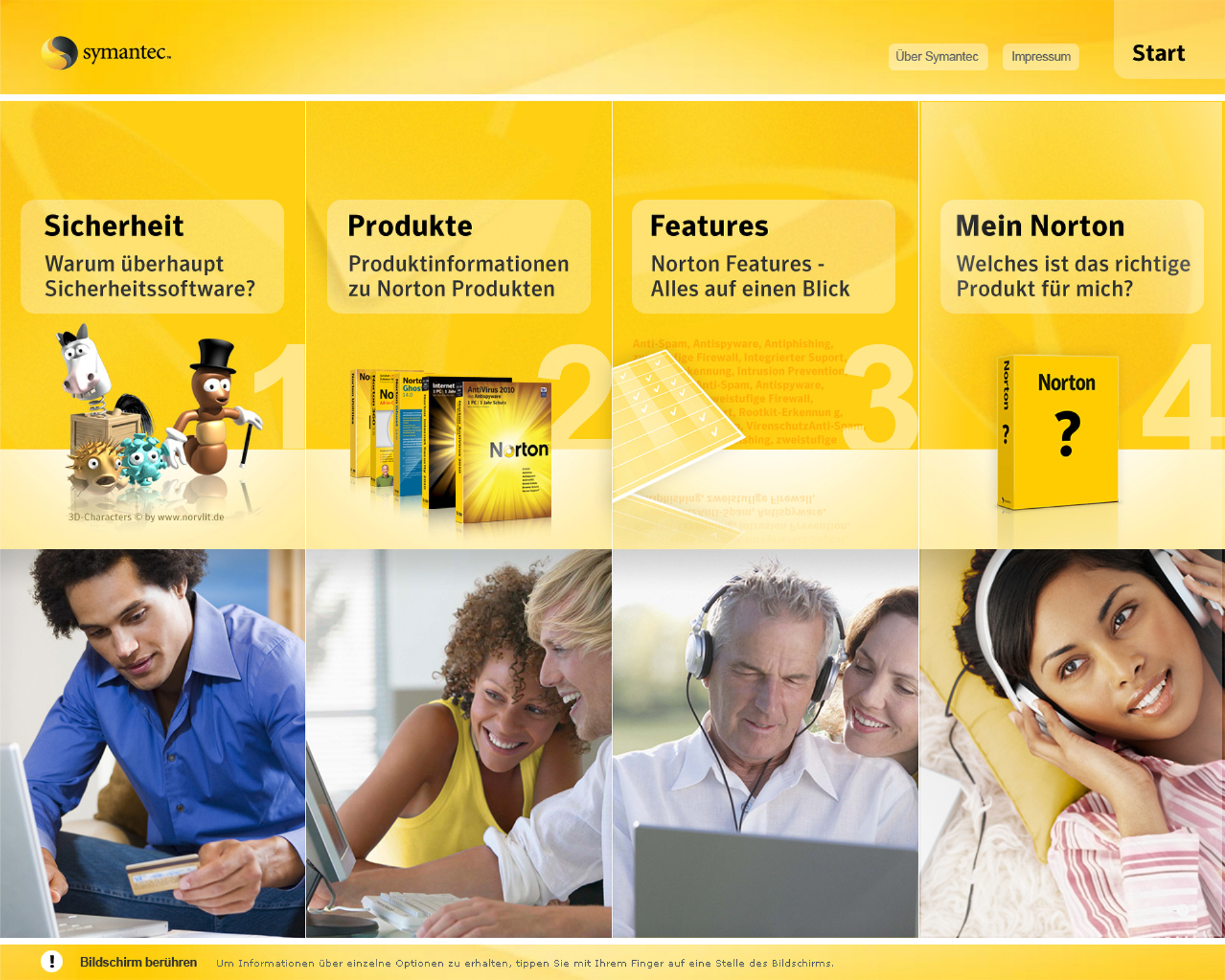 symantec™ | Touchscreen Präsentation & Print